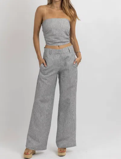 Olivaceous Strut Pinstripe Set In Grey
