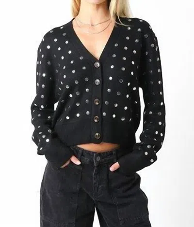 Olivaceous Studded Sweater In Black