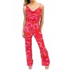 Olivaceous Sunset Jumpsuit In Multi In Pink