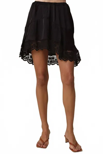 Olivaceous Sweet Talk Mini Skirt In Black