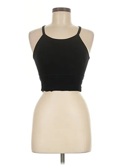 Pre-owned Olivaceous Tank Top Black Halter Neckline Tops