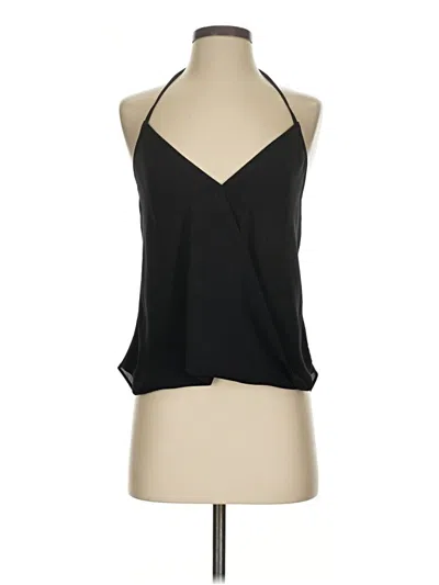 Pre-owned Olivaceous Tank Top Black Halter Neckline Tops