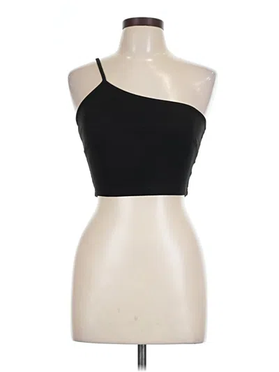 Pre-owned Olivaceous Tank Top Black One Shoulder Neckline Tops