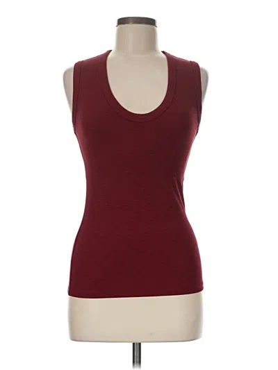 Pre-owned Olivaceous Tank Top Burgundy Halter Neckline Tops