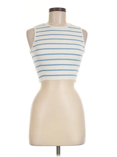 Pre-owned Olivaceous Tank Top Ivory Strapless Neckline Tops