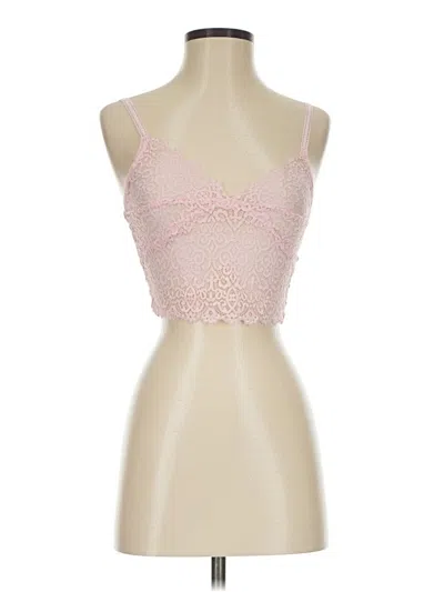 Pre-owned Olivaceous Tank Top Pink Strapless Neckline Tops