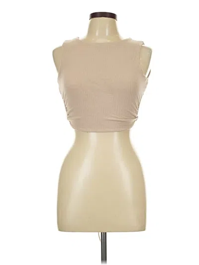 Pre-owned Olivaceous Tank Top Tan Strapless Neckline Tops