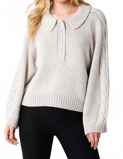 Olivaceous Tessie Sweater In Oatmeal In White