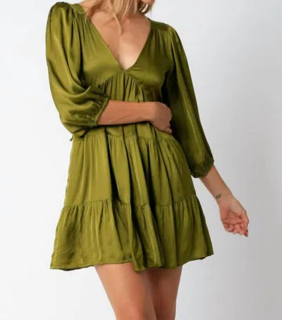 OLIVACEOUS THE CINDY DRESS IN AVOCADO GREEN