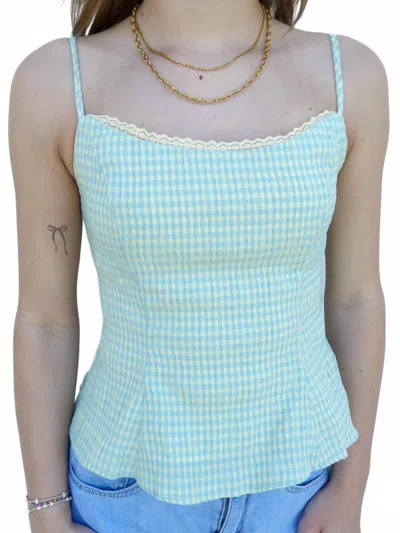 Olivaceous The Limoncello Top In Light Blue Multi In Green