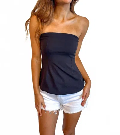Olivaceous The One & Only Strapless Top In Black In Blue