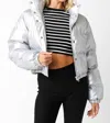 Olivaceous To The Top Jacket In Silver In Silver