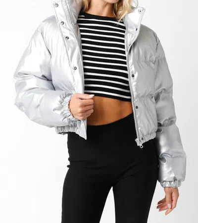 Olivaceous To The Top Jacket In Silver
