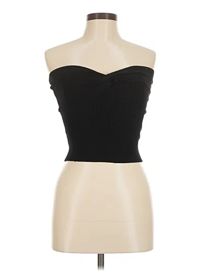 Pre-owned Olivaceous Tube Top Black Strapless Neckline Tops