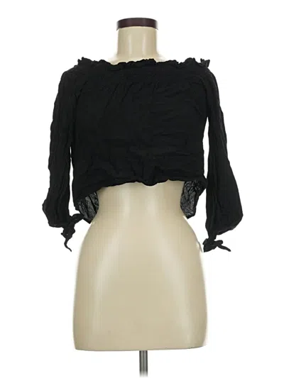 Pre-owned Olivaceous Tube Top Black Strapless Neckline Tops