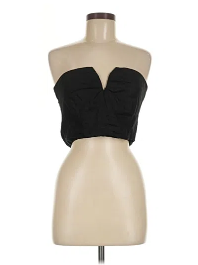 Pre-owned Olivaceous Tube Top Black Strapless Neckline Tops