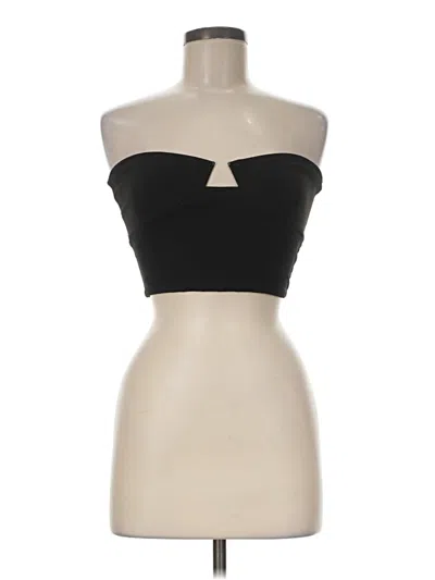 Pre-owned Olivaceous Tube Top Black Strapless Neckline Tops