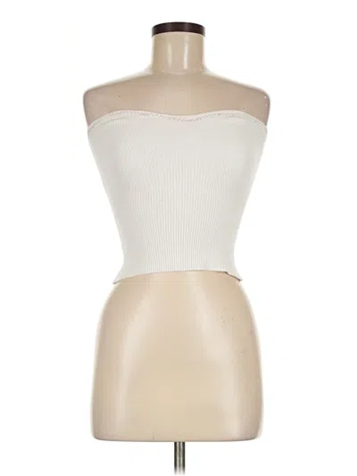 Pre-owned Olivaceous Tube Top Ivory Strapless Neckline Tops