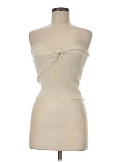 Pre-owned Olivaceous Tube Top Ivory Strapless Neckline Tops