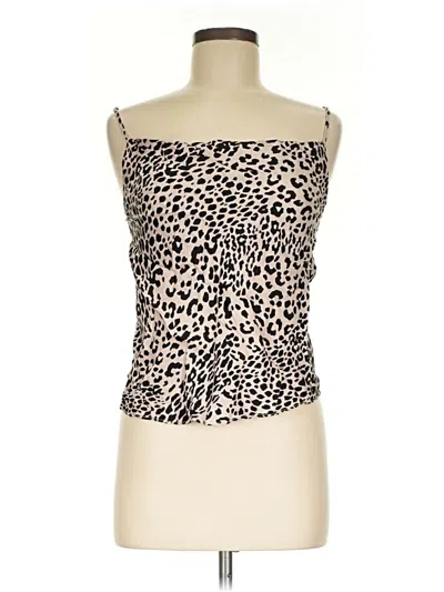 Pre-owned Olivaceous Tube Top Tan Strapless Neckline Tops