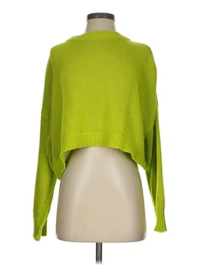 Pre-owned Olivaceous Turtleneck Sweater In Green