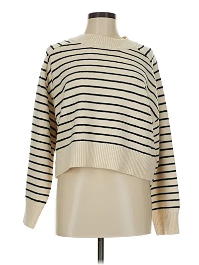 Pre-owned Olivaceous Turtleneck Sweater In White