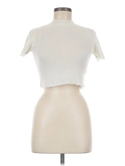 Pre-owned Olivaceous Turtleneck Sweater In White