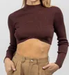 Olivaceous Underbust Mock Crop In Espresso Bean In Multi