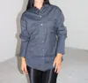 Olivaceous Valerie Top With Corset Back In Charcoal