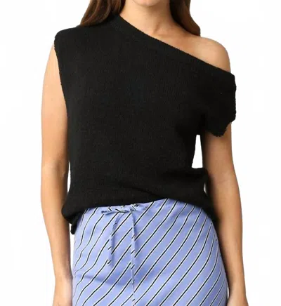 Olivaceous Vanessa Sleeveless Knit Top In Black
