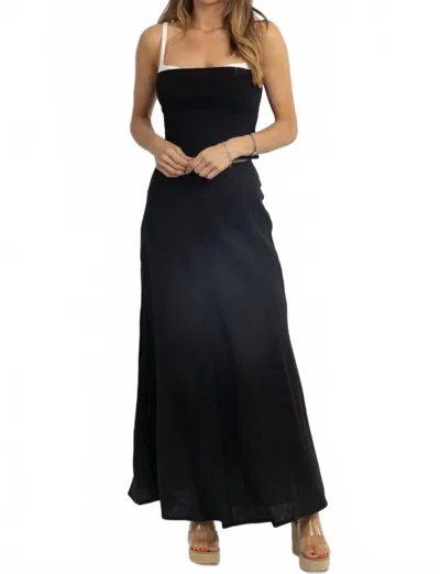 Olivaceous Westover Linen Skirt In Black