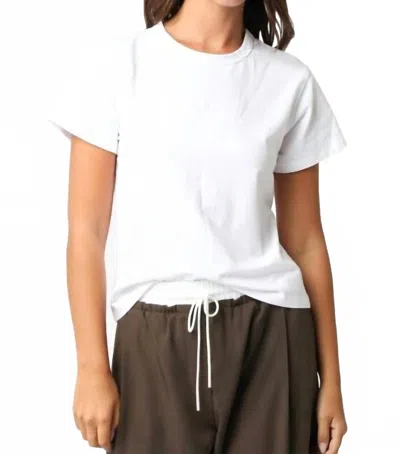 Olivaceous Women's Maia Essential Relaxed Crewneck Top In White
