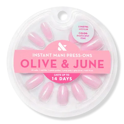 Olive & June Instant Mani Press-on Nails Iridescent Pink