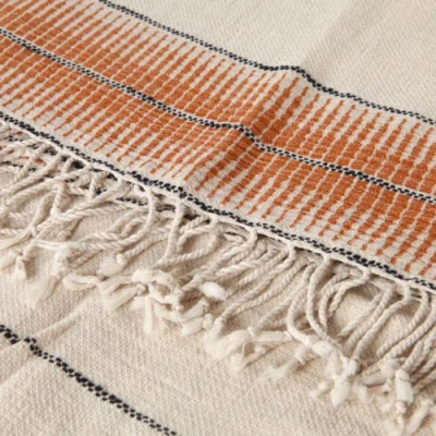 Olive And Linen Olive & Linen Amber Linen Turkish Towel In Brown
