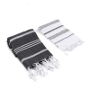 Olive And Linen Olive & Linen Bodrum / Datca Turkish Hand Towel Set In Black