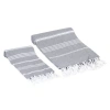 Olive And Linen Olive & Linen Bodrum Turkish Towel Set In Gray