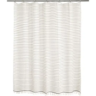 Olive And Linen Olive & Linen Cloud Soft Shower Curtain In White