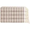 Olive And Linen Olive & Linen Cloud Soft Turkish Hand / Kitchen Towel Bundle In Sand