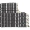 Olive And Linen Olive & Linen Cloud Soft Turkish Towel Bundle In Black