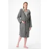 Olive And Linen Olive & Linen Cloud Soft Turkish Towel Robe In Black