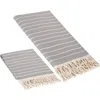 Olive And Linen Olive & Linen Cloud Soft Turkish Towel Set In Gray