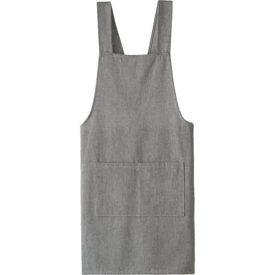 Olive And Linen Olive & Linen Crossback Apron In Gray