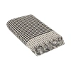 Olive And Linen Olive & Linen Dots Turkish Terry Bath Towel In Black