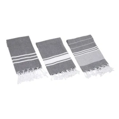 Olive And Linen Olive & Linen Essential Turkish Hand / Kitchen Towel Set Of 3