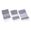 Olive And Linen Olive & Linen Essential Turkish Hand / Kitchen Towel Set Of 3 In Blue