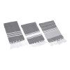 Olive And Linen Olive & Linen Essential Turkish Hand / Kitchen Towel Set Of 3 In Gray