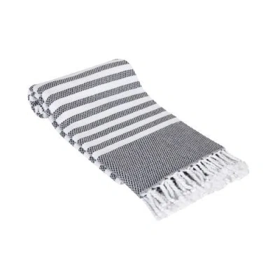 Olive And Linen Olive & Linen Eversoft Turkish Towel In Black