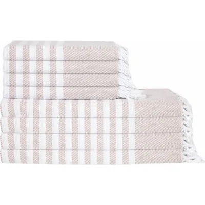 Olive And Linen Olive & Linen Eversoft Turkish Towel Bundle In Sand