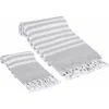 Olive And Linen Olive & Linen Eversoft Turkish Towel Set In Gray