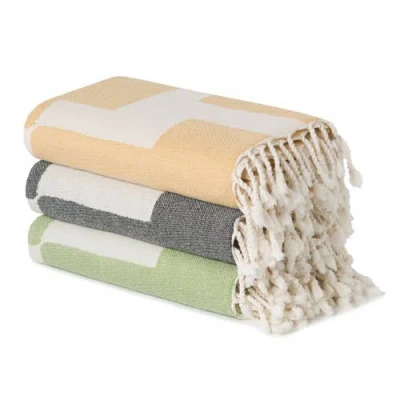 Olive And Linen Olive & Linen Geometric Turkish Towel